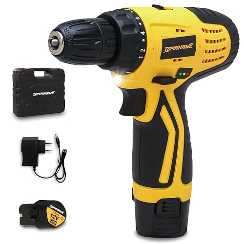 TOMAHAWK® T7384 12V Cordless Screwdriver and Drill Machine -...