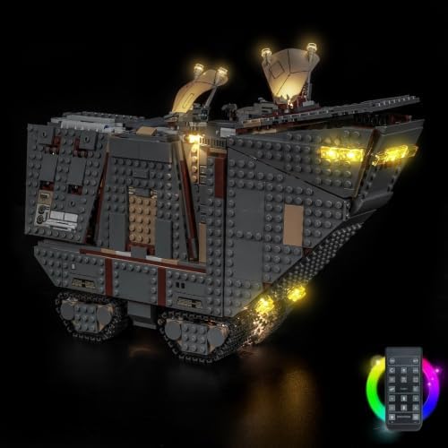 LocoLee RC Light kit Compatible with Lego Offworld Sandcrawler and Mudhorn 75453- Not Actual Model Only Lights, LED Lighting Accessories for LEGO 75453 for Display Collectors