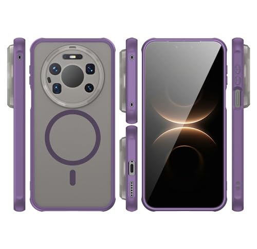 Image of Compatible with Huawei Mate 80 Pro Max Case Cover,Compatible with MagSafe,Anti-Fall,Compatible with Huawei Mate 80 Pro Max 5G SGT-AL10 Cell Protective Phone Case Purple
