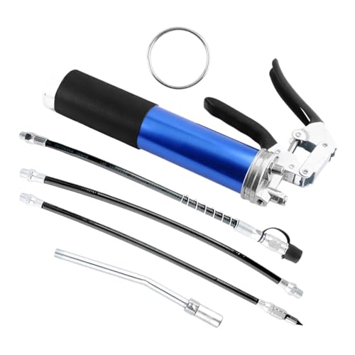 Pistola engrasadora manual de palanca de servicio pesado Juego de pistola engrasadora con empuñadura de pistola, pistola engrasadora Manual de aleación de aluminio, Mini pistola engrasadora de 400CC,