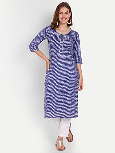 Image of Women's Cotton Printed Straight Kurti