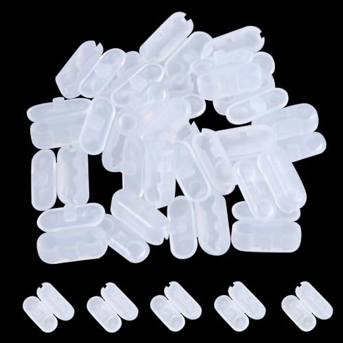 Runseaway 30PCS Transparent Plastic Chain Connector Clips, Replacement Vertical Roman Roller Blind Ball Chain Cord Connector Clips for Window Household Blinds Parts
