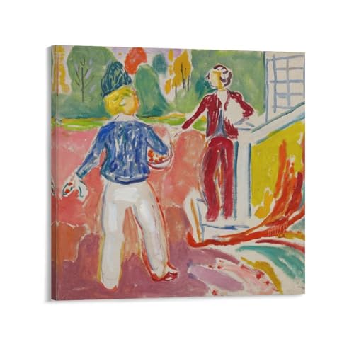 Two Women by The Veranda Steps_Edvard Munch Poster Cool Artworks