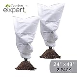 Garden EXPERT Plant Cover Frost Protection Bag Shrubs & Trees Jacket, Prevent Damage, Bad Weather and Pests Thickening of Wind(2-Pack 24'' × 43'')