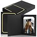 Golden State Art, Acid-Fre Photo Folders for 5X7 or 4x6 Photo,Pack of 100 Black with Gold Lining Cardboard/Paper Frames,Great for Portraits and Photos,Special Events: Graduation,Wedding