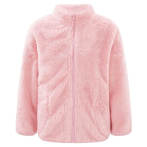 YiZYiF Kids Girls Fleece Jacket Coat Full-Zip Sweatshirt with Pocket Sweater Fall Winter Warm Outerwear2