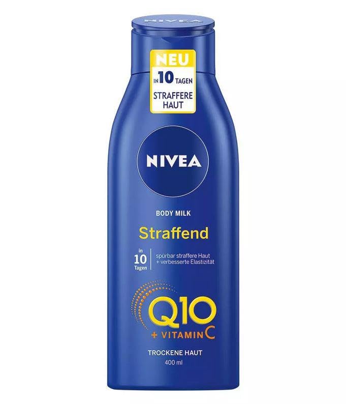 NIVEA - Leche corporal reafirmante Q10 con vitamina C, para piel seca, 6 unidades, 400 ml