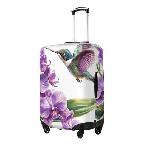 Hummingbirds Elastic Travel Luggage Cover, Washable Spandex Suitcase Protector, Anti-Scratch Fits 18-32 Inch2