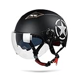 Anwendungsbereich: Erwachsene, Jugendliche, Männer, Frauen. Motorräder, Mopeds, Motorräder, Biker, Kreuzer, Hubschrauber, Motorroller, Skateboards, Fahrräder, Piloten, Tourenhelme, Feldreiten, Mopedhelme, Helme mit Sonnenbrille, der Helm Es hat den Crashtest bestanden, entspricht den Straßenverkehrsvorschriften, kann sein wird in verschiedenen Umgebungen verwendet und kann externe Kräfte effektiv puffern.