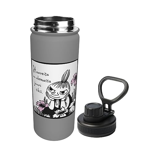 マグボトル ムーミン リトルミイ 水筒 530ml 大容量 真空 断熱 保温 保冷 スポーツボトル 直飲み スクリュー 2重構造 広口 ステンレスボトル 魔法瓶 ハンドル付 おしゃれ 軽量 オシャレ 大人 子供用 洗いやすい