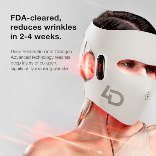 Image of JOVS Red Light Therapy Mask for Face, LED Light Therapy Mask with 4D Laser | JOVS Mask with FPT Narrow-Beam Technology, 6x More Powerful than LED, 660 /850 /940 /1064nm for Precision Anti-Wrinkle,White