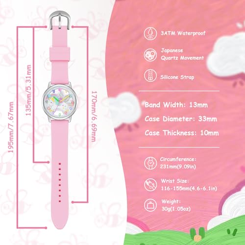 Bisley Children Watch for Boys and Girls Cute Unicom Dial Silicone Strap Easy to Read3