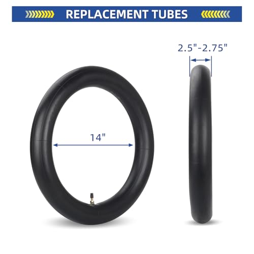 Image of GICOOL 2.50 /2.75-14 inch (60 /100-14) Dirt Bike Replacement Inner Tubes, 2 Pack with TR4 Valve Stem, Fits for 50cc to 160cc Dirt and Pit Bikes, Apollo RFZ, Atomik, Thumpstar