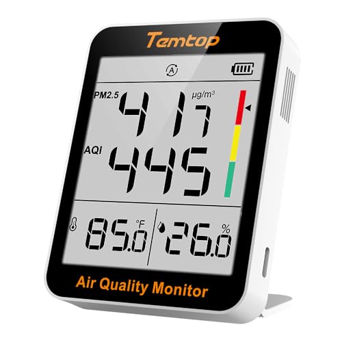 Temtop Air Quality Monitor Indoor Thermo-Hygrometer - PM2.5