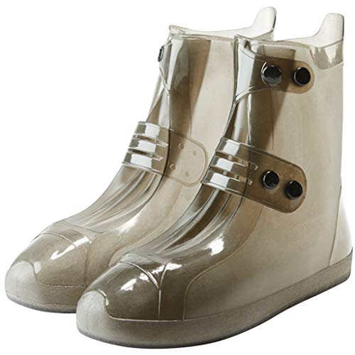 Zilee Unisex Surchaussures Imperméable Pluie Couvre-Chaussures - Femme Homme Bottes de Pluie PVC Réutilisables Surchaussures Antidérapantes Équipement de Protection Extérieur Etanche Chaussures
