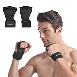 Fitness Handschuhe mit Handgelenkstütze für Gewichtheben Krafttraining Gym Crossfit Calisthenics Bodybuilding Anti-rutsch Herren Trainingshandschuhe Damen L