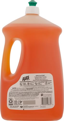 Image of Ajax Ultra Liquid Dish Soap Orange Scent, Triple Action, 90 fl oz Bottle (Pack of 2)