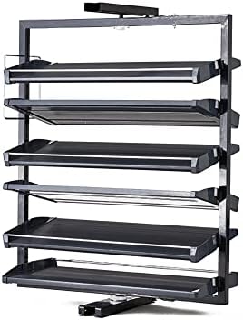 Shoe Storage Cabinet Cabinets Hallway Slim Cupboard Cupboards Hallways Slimline，Slim Shoe Cabinet 360° Rotating Metal Stackable Vertical Hallway Cupboard for Narrow Spaces Efficient Shoe Rac