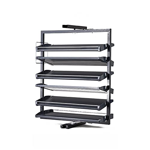 Étagère à chaussures coulissante rotative et empilable, organisateur métallique pour placard
