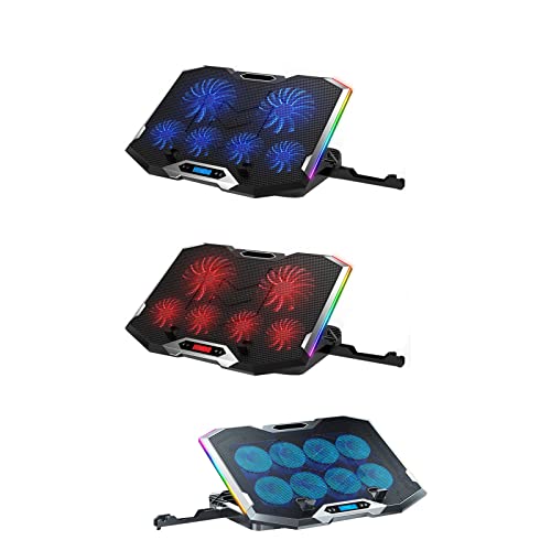 Gaming Laptop Cooling Pad RGB Ultra Thin Radiator 8 Quiet Fan Adjustable Notebook Cooler Stand Laptop 12-18 Inch - Image 3