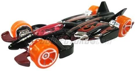 2011 Hot Wheels Jet Threat 3.0 Thrill Racers Volcano 5 of 6, #203 Black with Orange Wheels