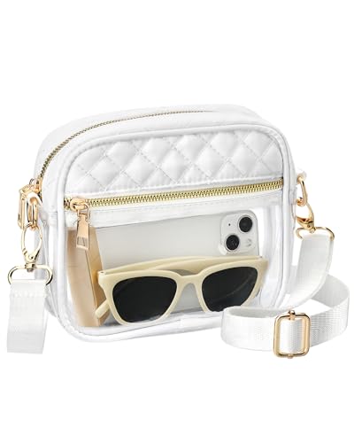 Image of BS-VOG Clear Crossbody Bag Stadium Approved, Clear Bag for Stadium Events, Small Clear Purses for Women Stadium Crossbody