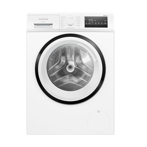 Siemens WM14N225 Waschmaschine iQ300, Frontlader mit 8kg Fassungsvermögen, 1400 UpM, speedPack L, smartFinish, Outdoor-Programm, LED-Display, Weiß, 60cm