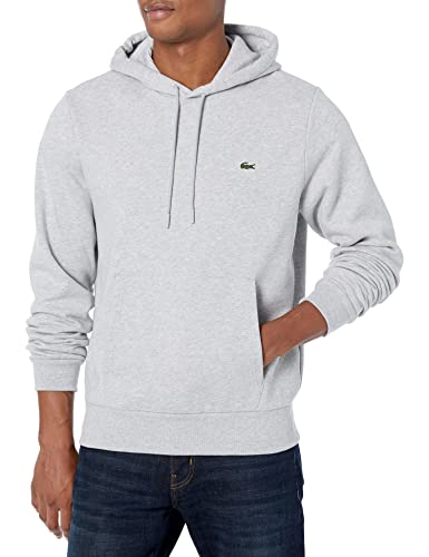 Lacoste Men's Organic Cotton Hooded Sweatshirt, Argent Chine, 3XL