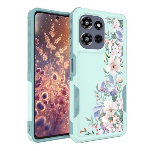 Ftonglogy for Motorola Moto G Power 2025 5G Case: (Mint Green/Magnolia) by Ftonglogy - Used condition - US$5.42