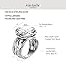 JEAN RACHEL JEWELRY 925 Sterling Silver Ring - Wrap Vintage Design with Cushion Shaped Cubic Zirconia - Hypoallergenic, Lead & Nickel Free - Artisan Handcrafted Statement Rings for Women, White