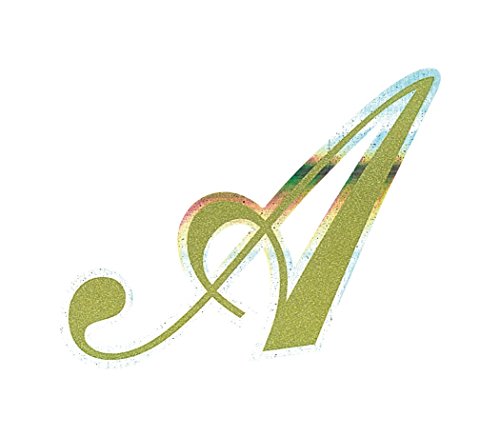Image of Quattroerre Holographic Letter A Sticker, Gold Metal