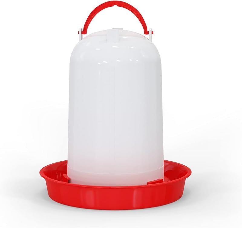 Abreuvoir pour volailles et poules blanc de 3 litres avec fermeture à baïonnette sûre