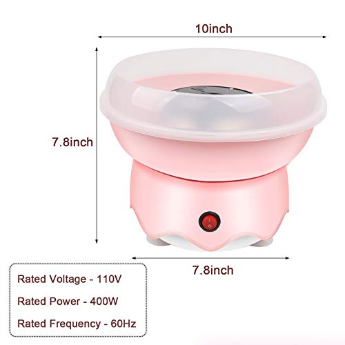 Outamateur Portable Cotton Candy Machine for Kids,Cotton Candy Maker with Large Splash-Proof Plate for Kids Birthday Parties (Pink) - Thumbnail 4