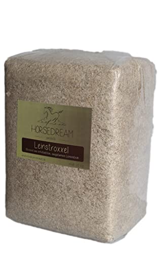 HRB Premium Leinenstroh 15 Kg – Ca. 150 Liter Volumen, Extrem Staubarm, Saugfähiger Flachs Als Hanf-Einstreu-Ersatz Für Pferde