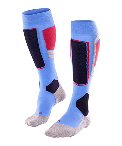 Falke Women SK4 Knee High Ski Socks, Blue Note, 9.5-10.5