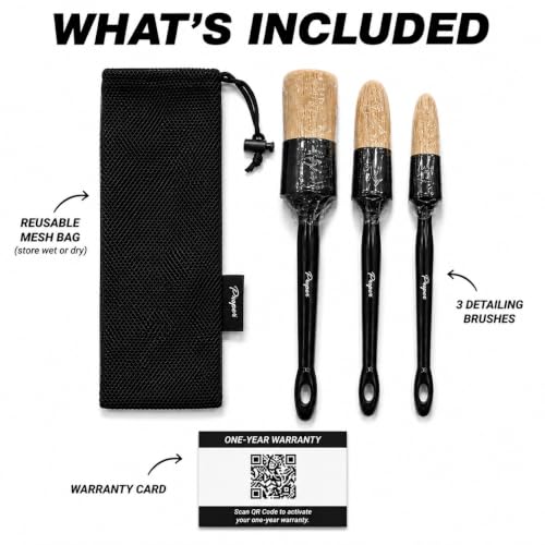 3-Pack Ultra Soft Boars Hair Brushes