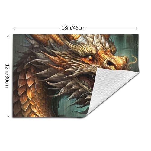 Protégez votre table avec ce lot de 6 sets de table dragon tissés
