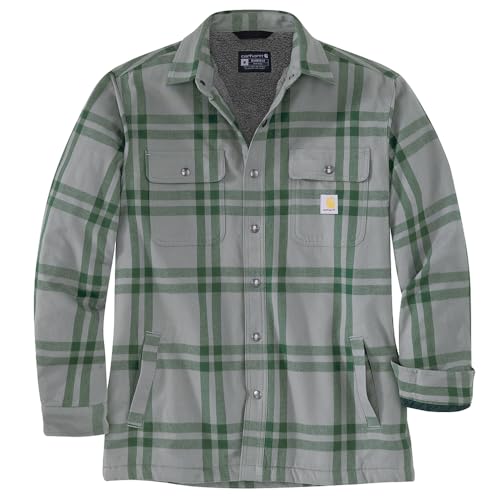 Carhartt Men's 106354 Relaxed Fit Flannel Sherpa-Lined Shirt Jac