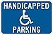 Brady 91331 Premium Fiberglass Handicapped Sign, 12" X 18", Legend "Handicapped Parking (with Picto)"