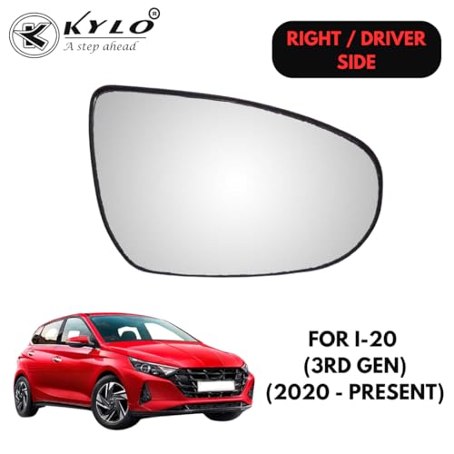 Image of KyloXtreme I-20 3rd Gen (2020-Present) Driver Side (Right Side) Car Side Mirror Glass /Tukdi /Sub Mirror Plate