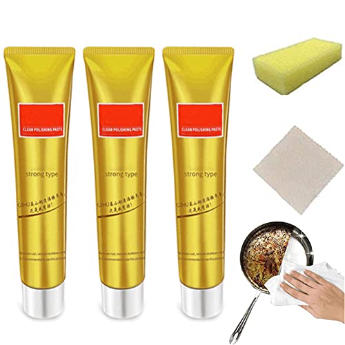 Longluan 2022 New Metal Polishing Paste, Ultimate Metal Polish Cream, Fixini All Metal Polish Cream, Multifunction Rust Remover For Stainless Steel/Aluminum/Brass/Copper/Gold (3Pcs) #TOP5