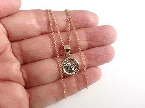 SIFRIMANIA Holy Spirit Medal Necklace 17.2 Inches 18k Gold Plated Chain - Image 6