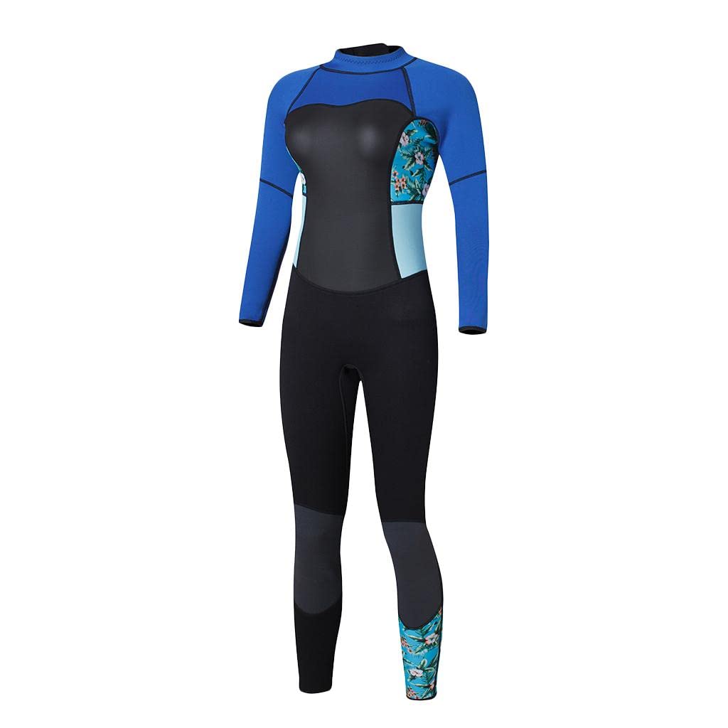 ATORSE Women Full Body Wetsuit UPF 50 Scuba Diving Surf Rash Guard Royal Blue M-picture-20