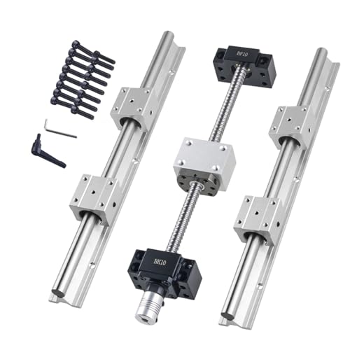 CNCYEAH Linearführung set SBR16-300mm Linearschiene Rostfreie Führungsschiene mit 4 SBR16UU Linearlager Lagerblock+SFU1204-300mm Kugelumlaufspindel Set für DIY 3D Drucker Schrittmotor