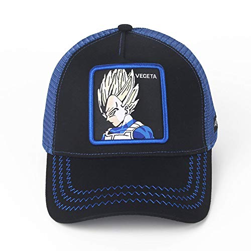 sdssup Gorras de Gorra de béisbol de Personaje de Dibujos Animados Vegeta Negro Ajustable