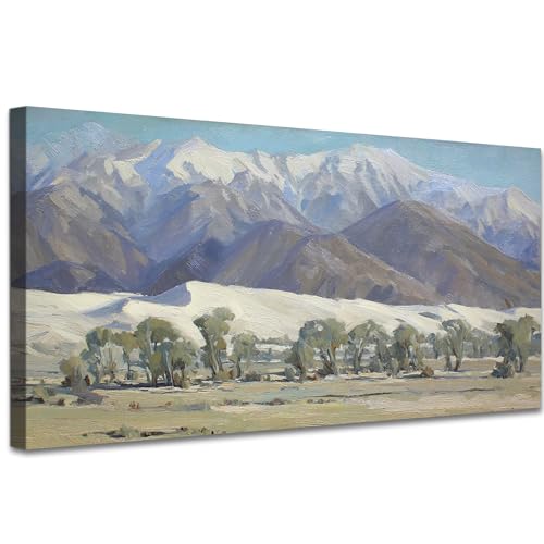 TEPAKIHI Canvas Wall Art – Abstract Mountain Landscape Painting Large