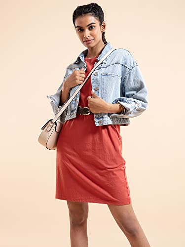 Image of NYKD All Day Heart On My Sleeve Dress - Knee Length, Short Sleeves, NYLE102