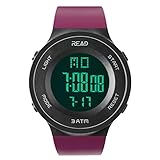 READ Sports Digital Watch for Women, Outdoor Military Watches with Alarm, Stopwatch, Calendar, LED Display and Shockproof