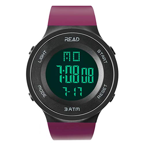 READ Sports Digital Watch for Women, Outdoor Military Watches with Alarm, Stopwatch, Calendar, LED Display and Shockproof