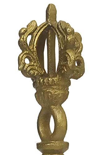 Purpledip Bell Metal Tribhu Handheld Ringing Bell Gahnta with Dorje Handle: Buddhist Tibetan Meditation Prayer Musical Instrument - Image 4